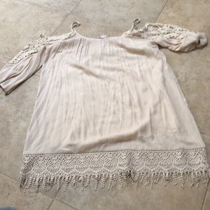 Alya lace off shoulder dress cream large boho